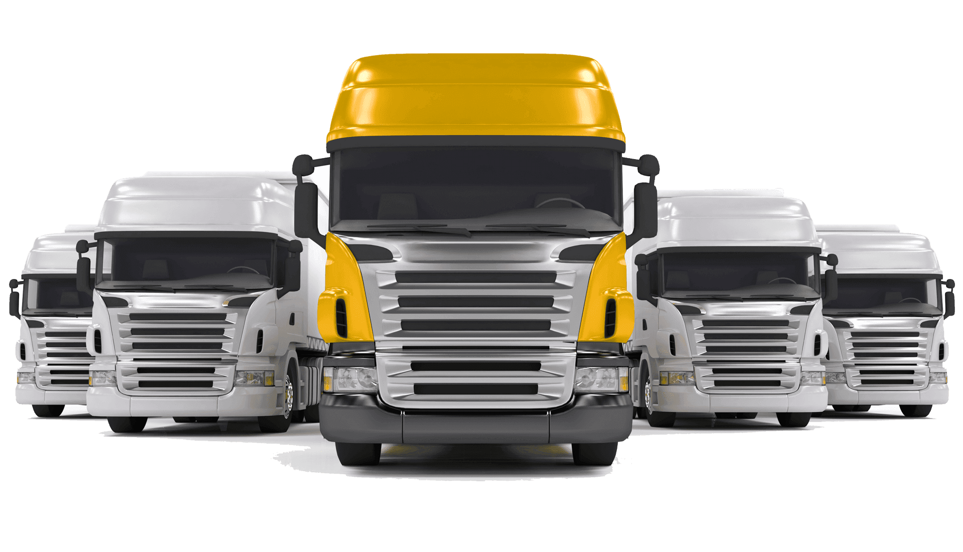 Fleet of trucks showcasing road freight management